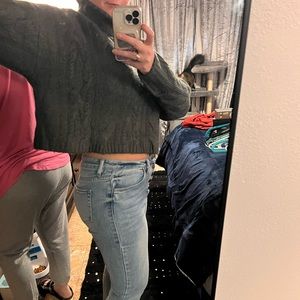 Crop grey sweater